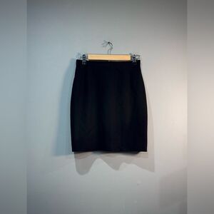 Black Vintage Escada Basic Black Wool Skirt Size 2 EUC
